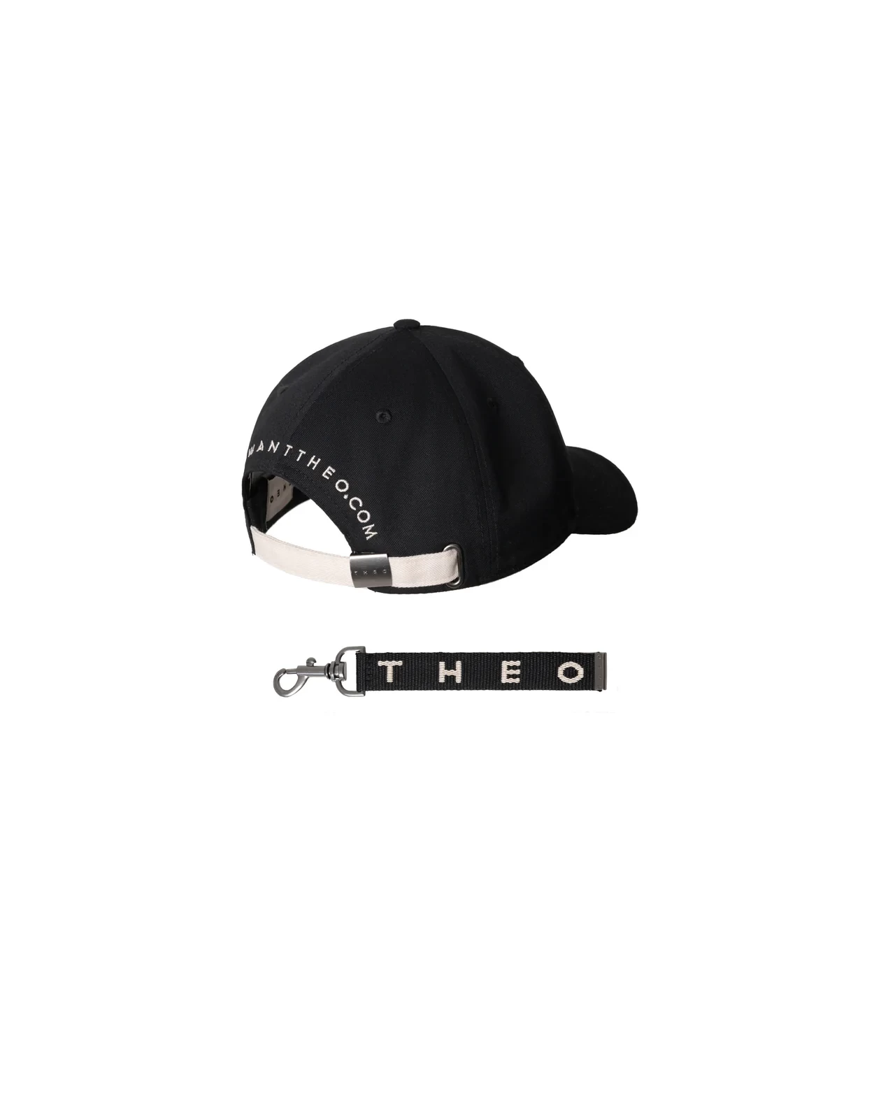 THEO CAP  WITH KEYCHAIN IN BLACK