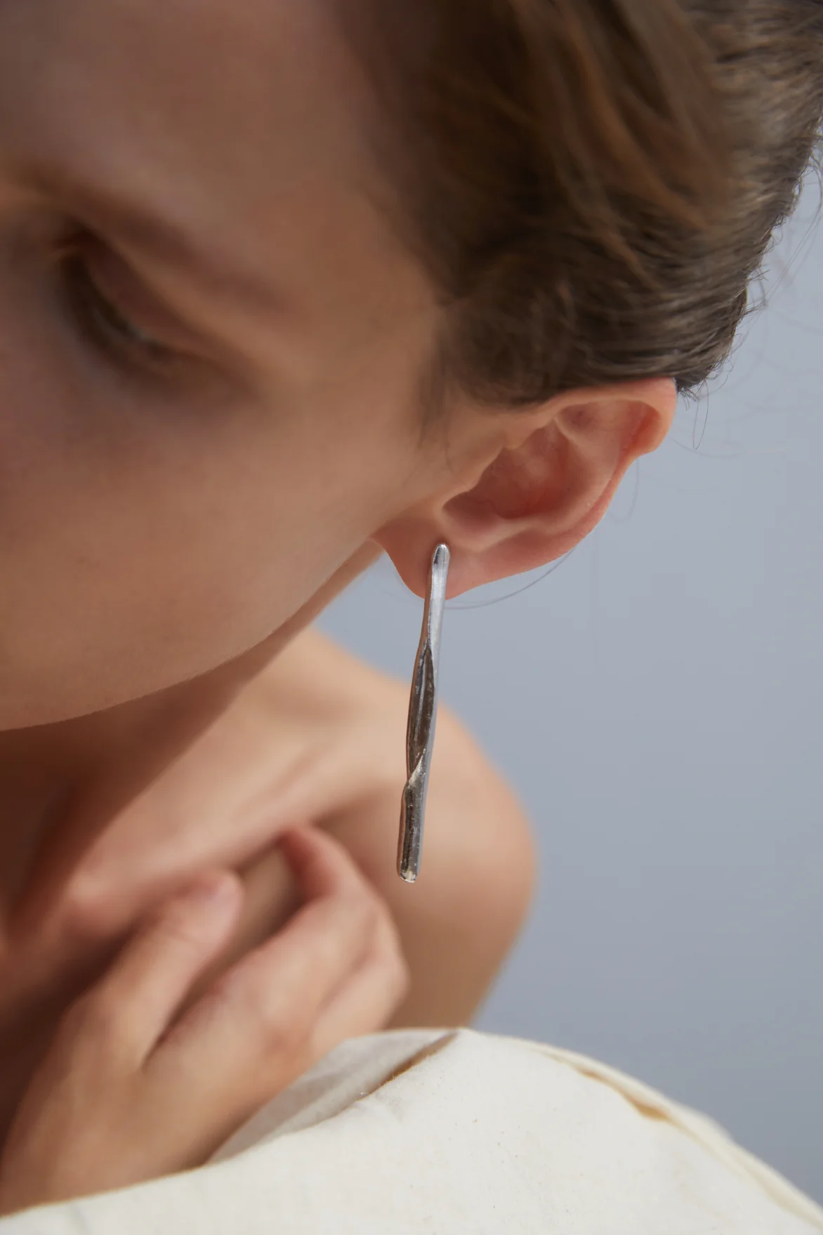 ROLL EARRINGS IN SILVER