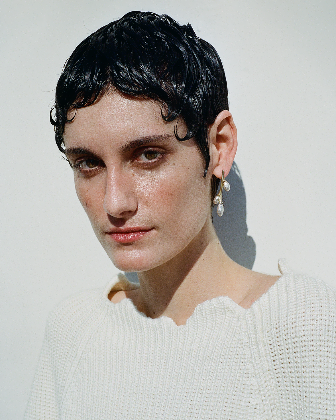VERBA EARRINGS IN YELLOW/SILVER