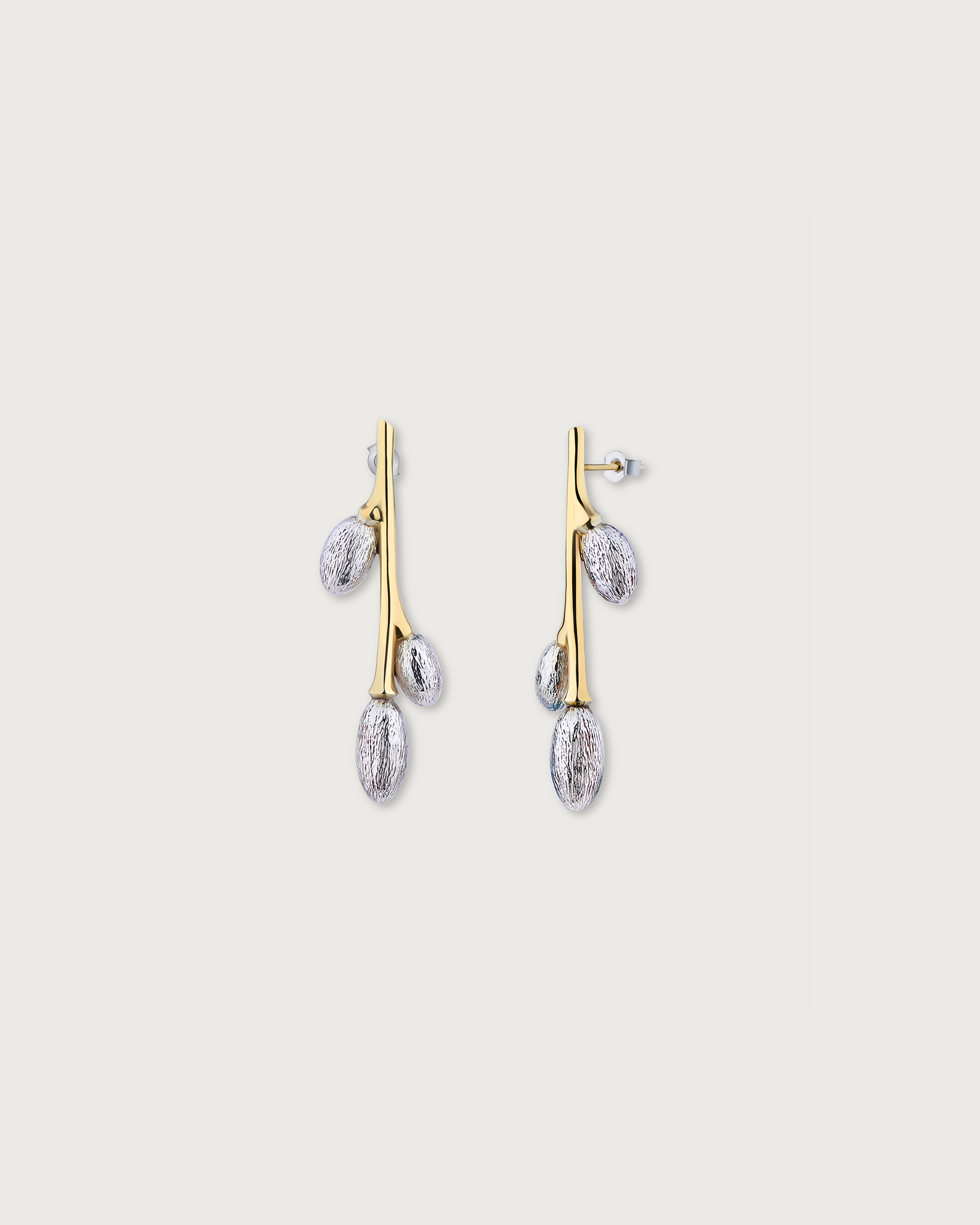 VERBA EARRINGS IN YELLOW/SILVER
