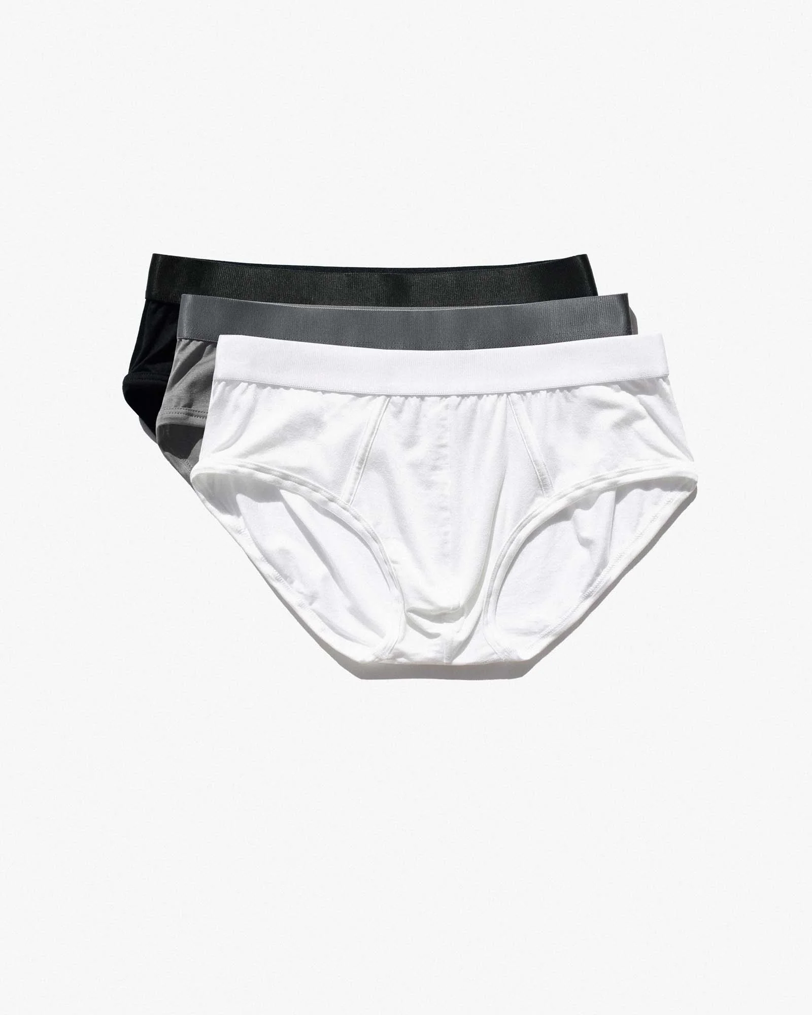 3 X Y-BRIEFS IN BLACK / GREY/ WHITE